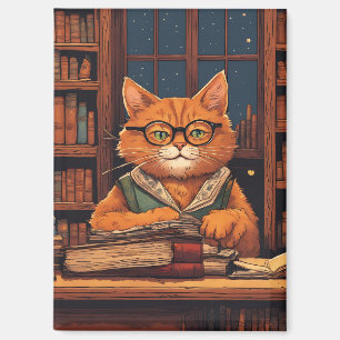 libros y gatos imán