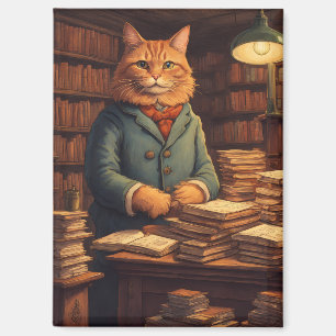 libros y gatos imán