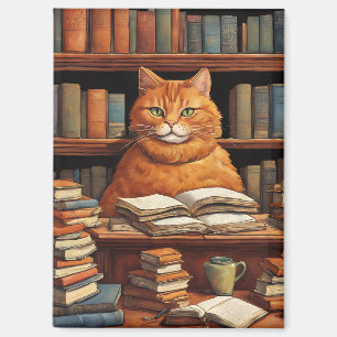 libros y gatos imán