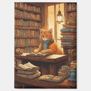 libros y gatos imán