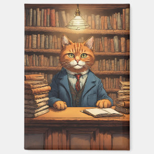 libros y gatos imán