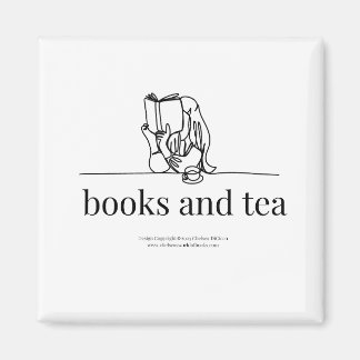 Libros y imán de té para lectores y bebedores de t