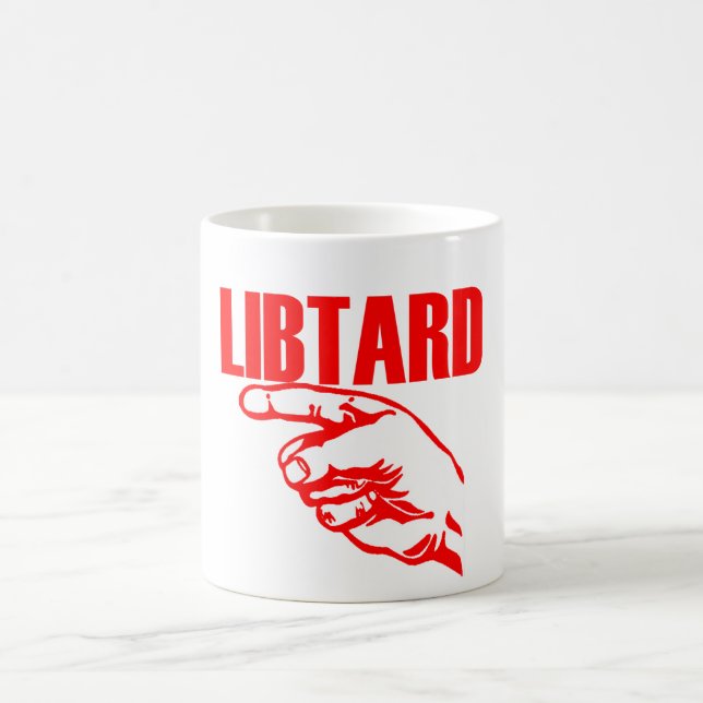 Libtard taza blanca clásica de 11 onzas (Centro)