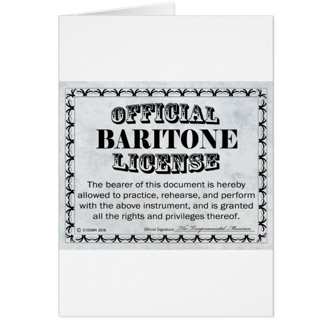 Licencia Baritone (Frente)