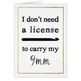 Licencia Crochet Hook Faux Gold Border Crafting