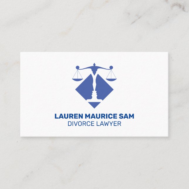 Licencia de abogado de divorcio - Tarjeta de visit (Anverso)