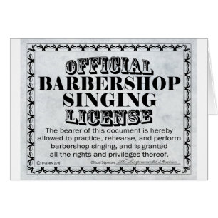 Licencia de Barbershop Singing