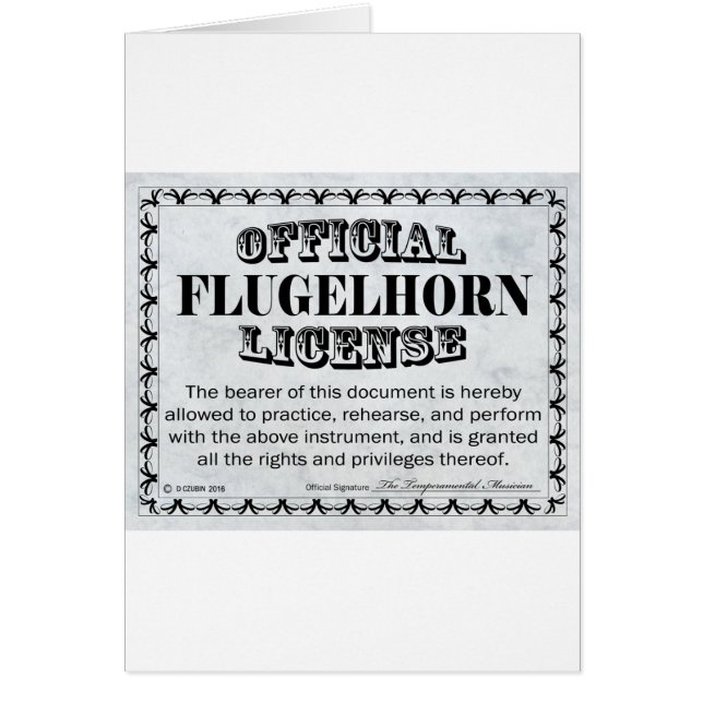 Licencia de Flugelhorn (Frente)