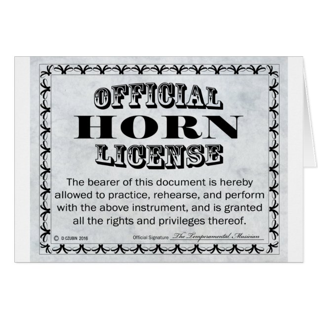 Licencia de Horn (Anverso (Horizontal))