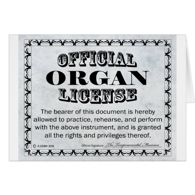 Licencia de órganos (Anverso (Horizontal))