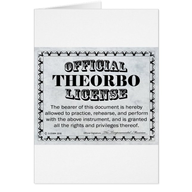 Licencia de Theorbo (Frente)