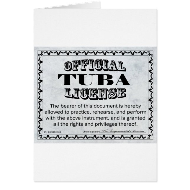 Licencia de Tuba (Frente)