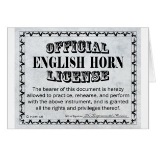 Licencia en Cuerno de Inglés