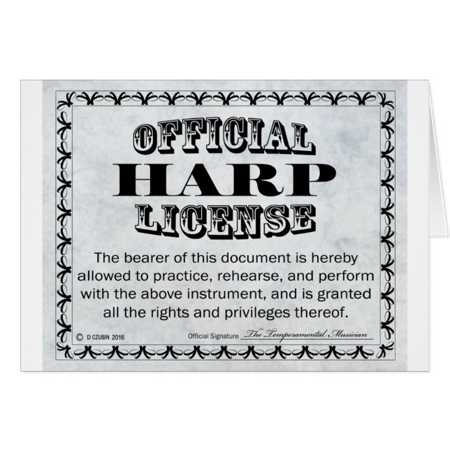 Licencia Harp (Anverso (Horizontal))