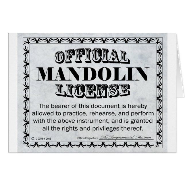 Licencia Mandolin (Anverso (Horizontal))