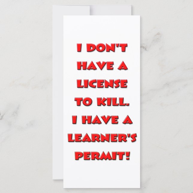 Licencia para matar texto (Anverso)