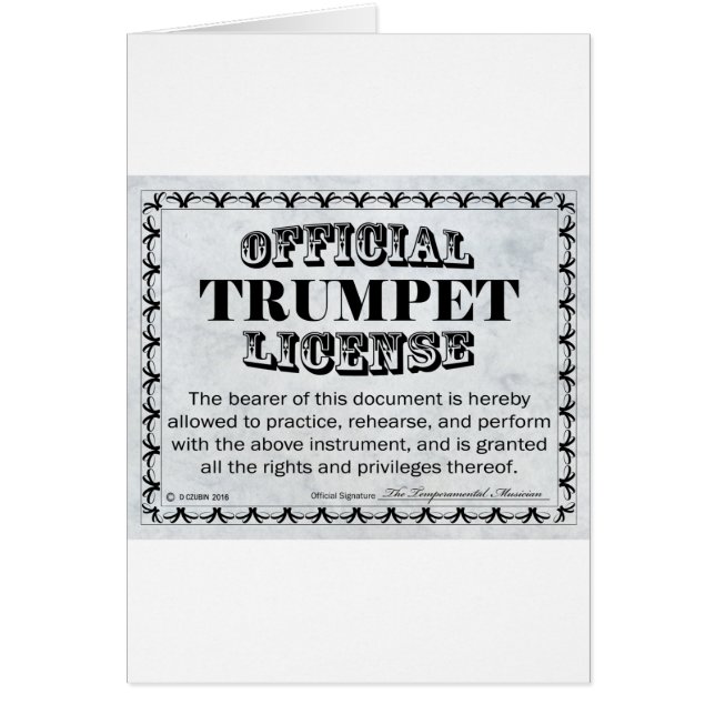 Licencia Trumpet (Frente)