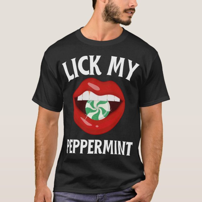 Lick My Pepperminmint Ugly Navidades Sweater (Anverso)