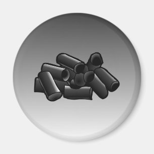 Licorice en un imán circular