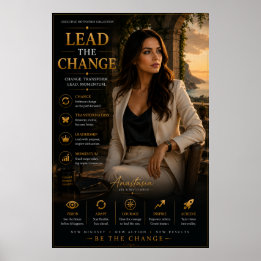 Lidera el Cambio – Póster de Motivación de Oficina