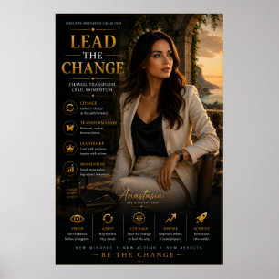 Lidera el Cambio – Póster de Motivación de Oficina