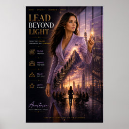 Liderar más allá de la luz – Póster de liderazgo e