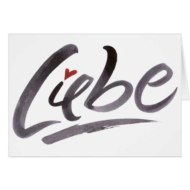 Liebe Love Hertz Heart Schoneschrift Lettering (Anverso (Horizontal))