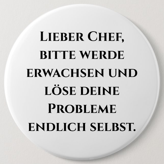 "Lieber Chef, bitte werde erwachsen..." Chapa (Anverso)