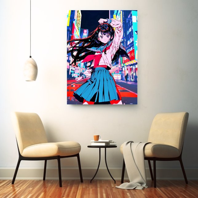 Lienzo アートパネル Art Panel｜今日もお疲れポーズ 寿司娘 GenerativeAI (Subido por el creador)