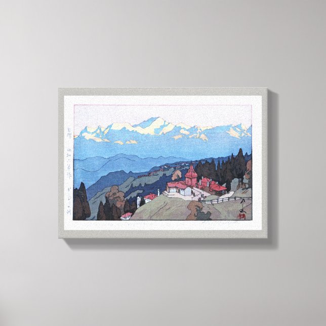 Lienzo ダ ジ の リ, mañana de Darjeeling, Hiroshi Yoshida (Anverso)