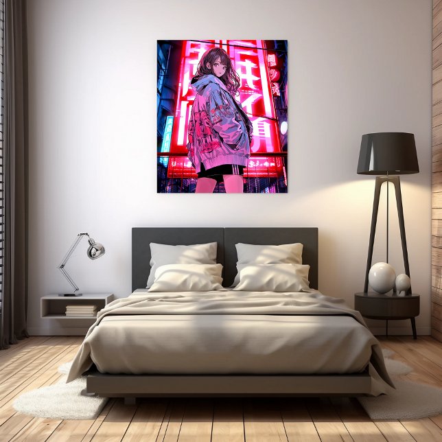 Lienzo ネオンJKアートパネル｜寿司娘 Art Panel GenerativeAI (Subido por el creador)