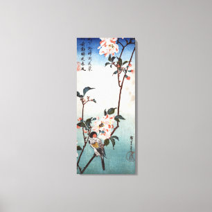 Lienzo 八 重 桜 に 鳥, 広 重 cerezo Blossom & Bird, Hiroshige, U