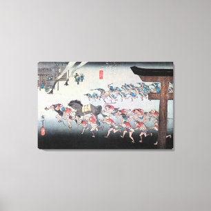 Lienzo 宮 宿, 広 重 Miya-juku, Hiroshige, Ukiyo-e