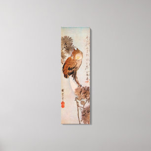 Lienzo 月 夜 の み み く, Say Moonlight Owl, Hiroshige, Ukiyo-e