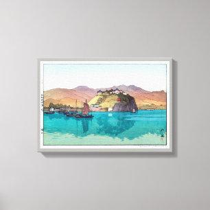 Lienzo 湖 口, Hukou, China, Hiroshi Yoshida, Woodcut