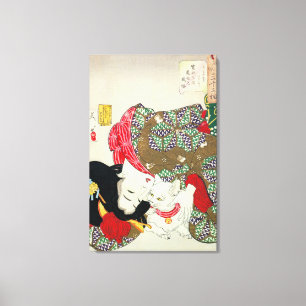 Lienzo 猫 が 好 き, 芳 me encantan los gatos, Yoshitoshi, Ukiy