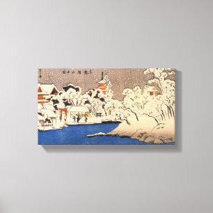Lienzo 雪 の 浅 草,国 Snowy Asakusa, Kuniyoshi, Ukiyo-e