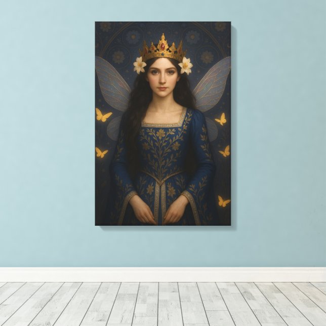 Lienzo 006_A fairy princess in royal blue. (Insitu (piso de madera))