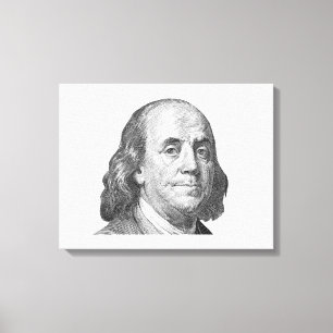 Lienzo 100 dólares, Benjamin Franklin