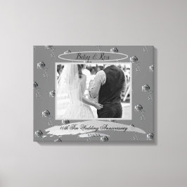 Lienzo "10° Aniversario del Boda de estaño" Rosas de colo