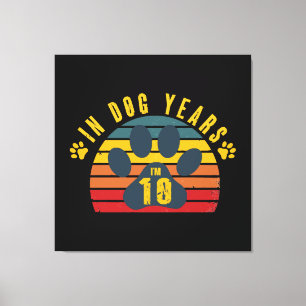 Lienzo 10 en años de perro