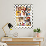 Lienzo 10 Foto Moderno Groovy Daisy Flower Nombre elegant<br><div class="desc">10 Photo Modern Groovy Daisy Flower Stylish Name Canvas Art presenta diez de tus fotos favoritas para un DIY fácil y rápido añadir tu propio collage de fotos. Personaliza con tu nombre y rodeado de una flor de margarita retro y un patrón de tablero de ajedrez. Hace un regalo perfecto...</div>