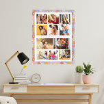 Lienzo 10 Fotografía Moderna Estilo Hippie Floral Nombre<br><div class="desc">10 Photo Modern Trendy Hippie Floral Stylish Nombre Canvas Art presenta diez de tus fotos favoritas para un DIY fácil y rápido agregar tu propio collage de fotos. Personaliza con tu nombre y rodeado de un patrón retro hippie colorido y floral. Hace un regalo perfecto para Navidades, cumpleaños, Día de...</div>