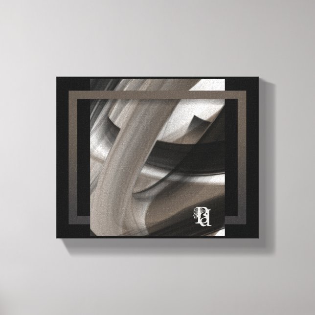 Lienzo 10x8" Terra’s Tender Whisper Abstract Brown Flower (Anverso)