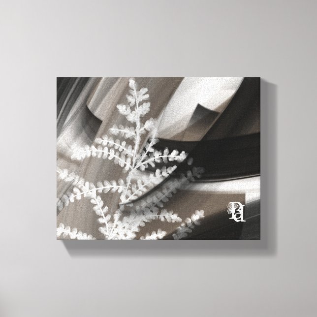 Lienzo 10x8" Terra’s Tender Whisper Abstract Brown Flower (Anverso)