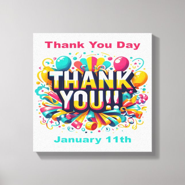 Lienzo 11 de enero - Día de Acción de Gracias (Anverso)
