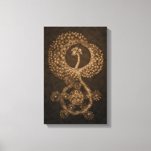 Lienzo 11 x 17 Phoenix abstracta de bronce