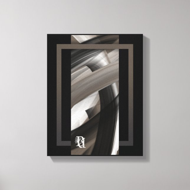 Lienzo 11x14" Terra’s Tender Whisper Abstract Brown Flowe (Anverso)