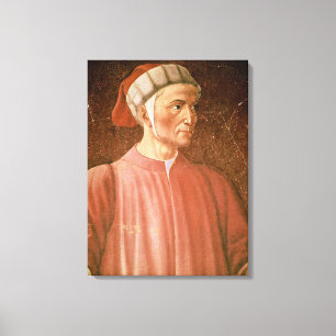 Lienzo 1265-1321) detalles de su busto, franco de Dante