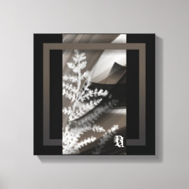 Lienzo 12x12" Terra’s Tender Whisper Abstract Brown Flowe